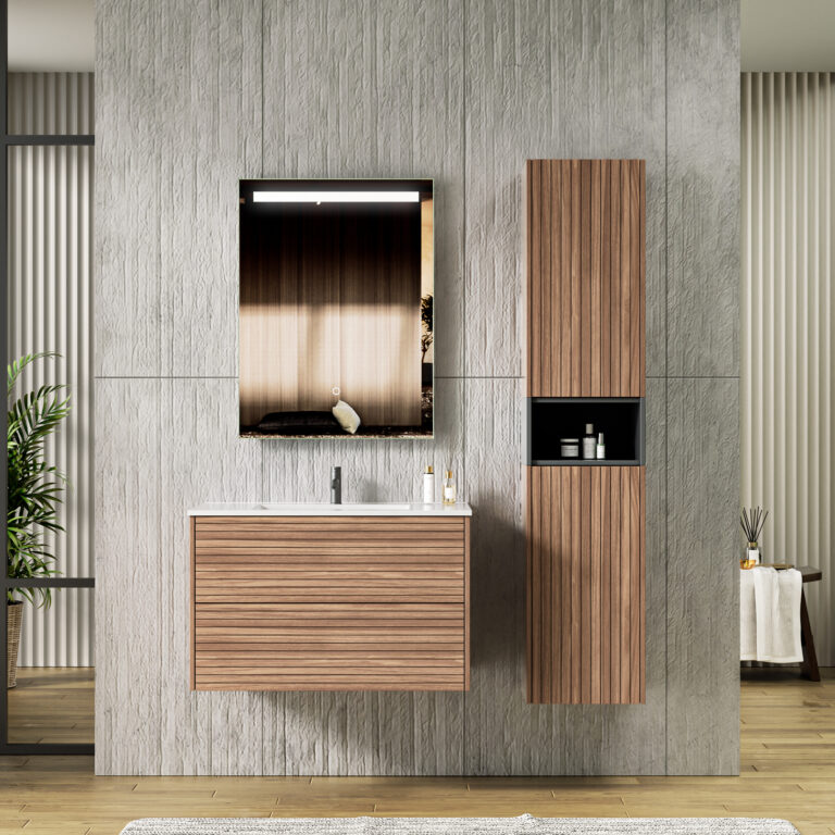 Wood Grain Bathroom Vanity