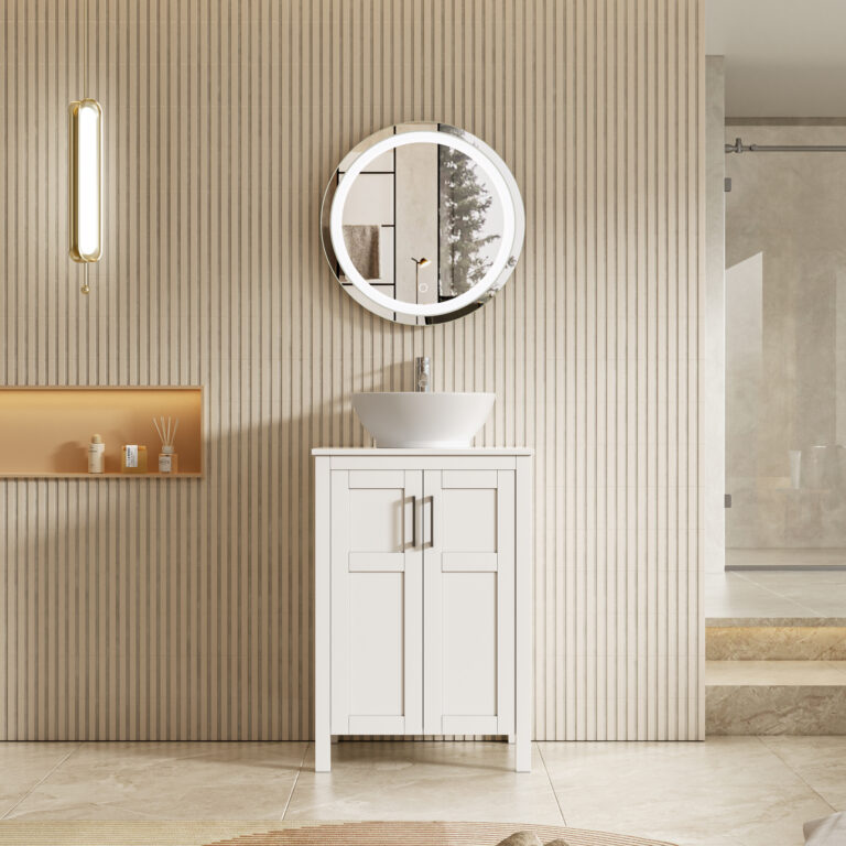 White Freestanding Bathroom Vanity
