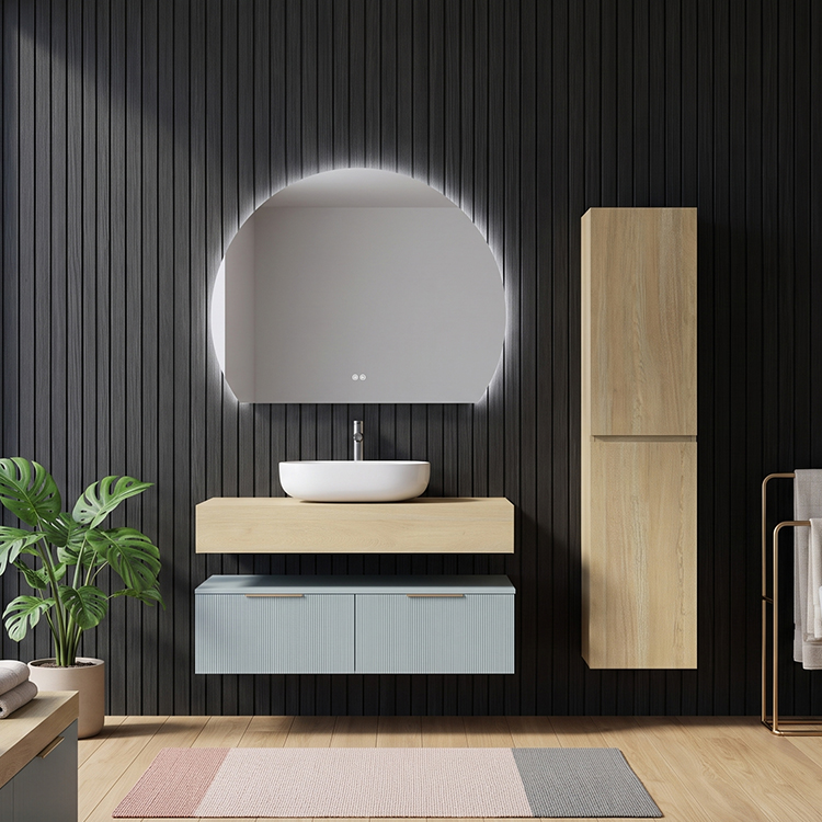 Light Oak Floating Bathroom Vanity