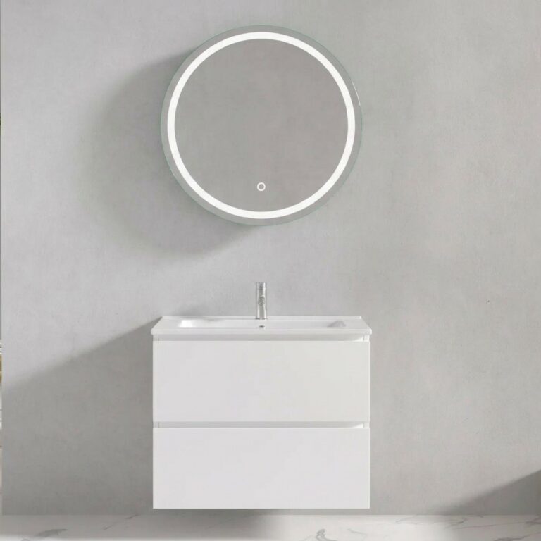 Small Wall Hung Bathroom Vanity with Double Drawers