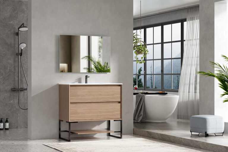 Oak Freestanding Bathroom Vanity