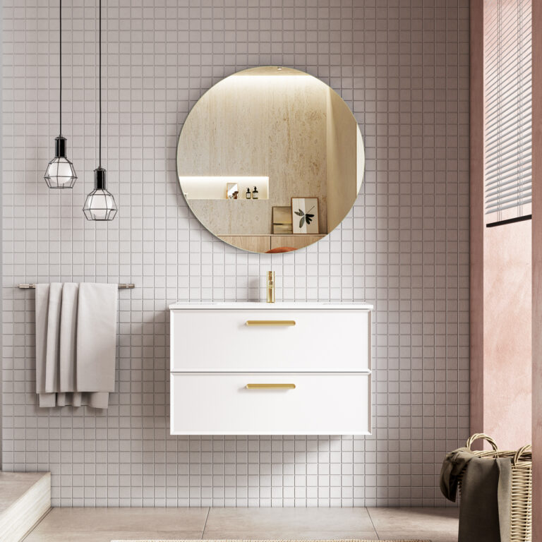 White Floating Bathroom Vanity