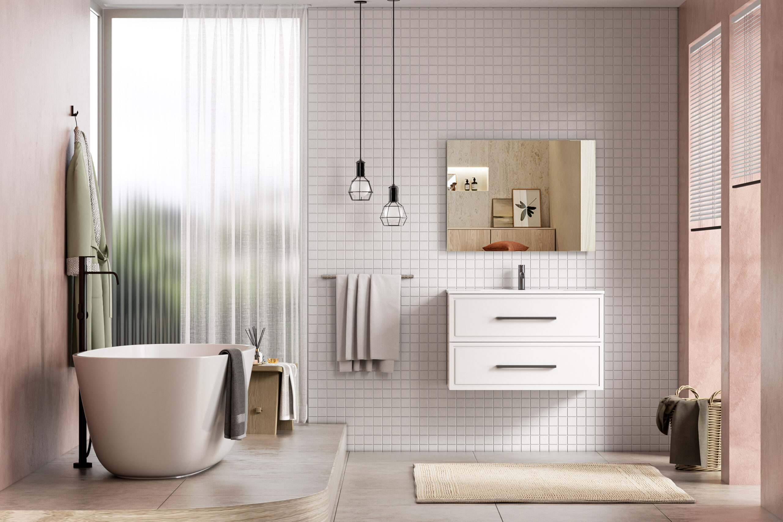 White Floating Bathroom Vanity