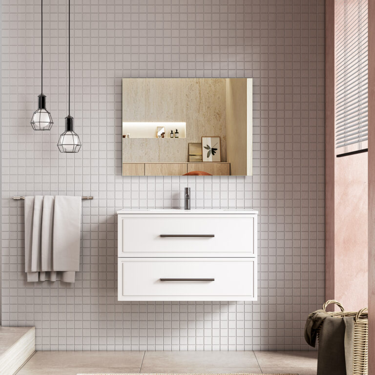 White Floating Bathroom Vanity