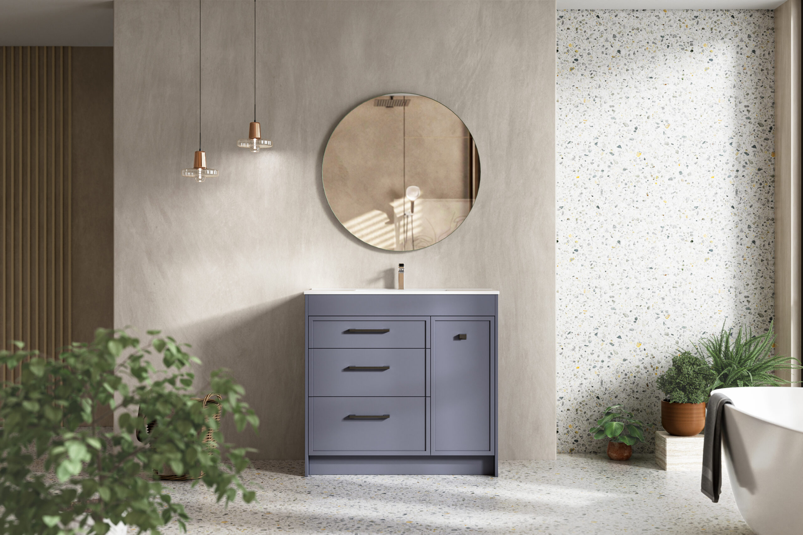 Grey Freestanding Bathroom Vanity
