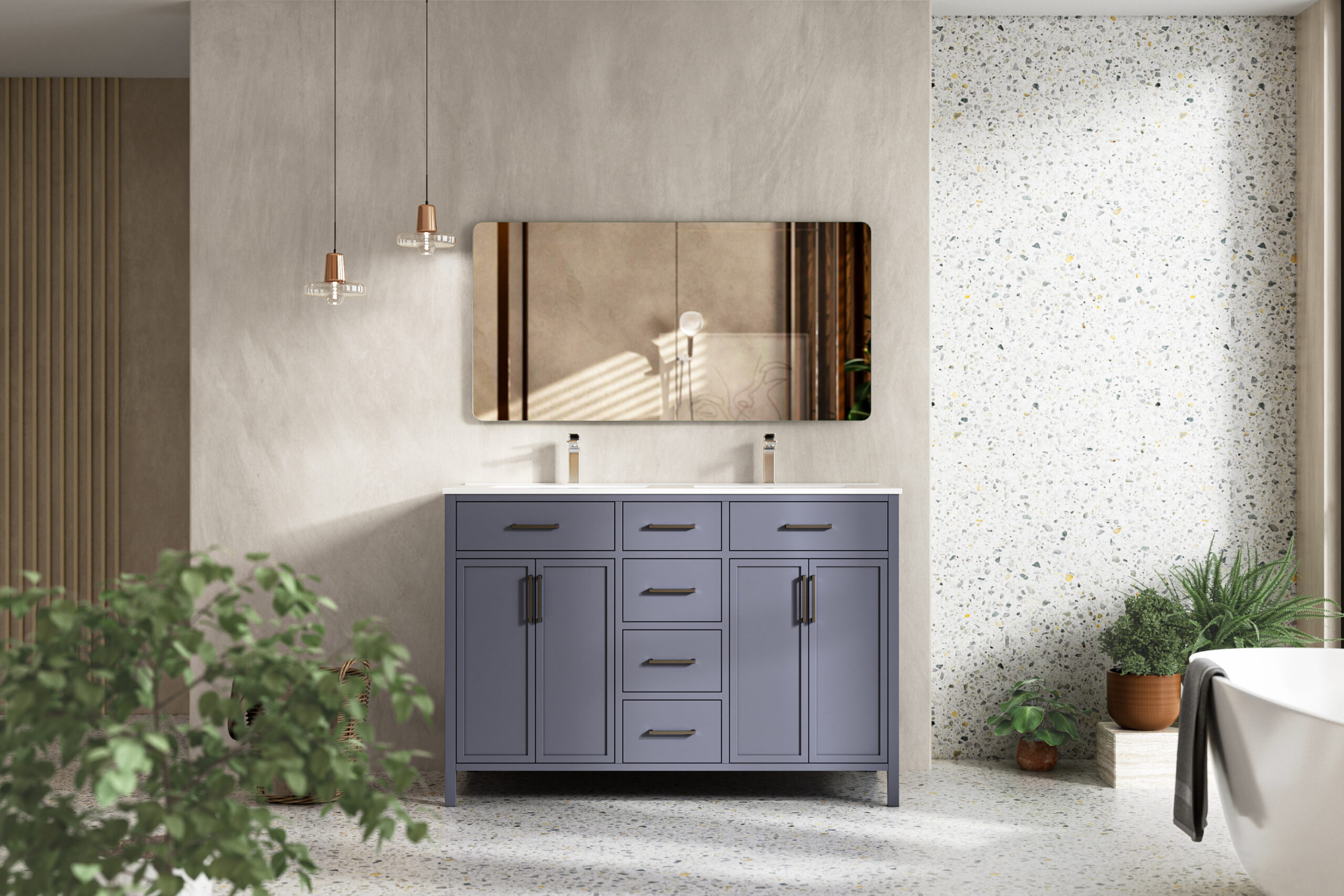 Grey Freestanding Bathroom Vanity