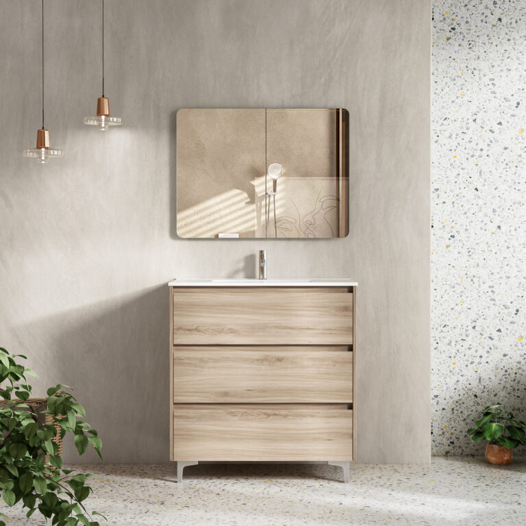 Light Oak Freestanding Bathroom Vanity
