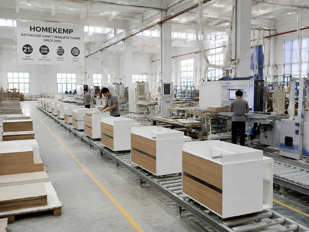 HOMEKEMP bathroom vanity manufacturing factory