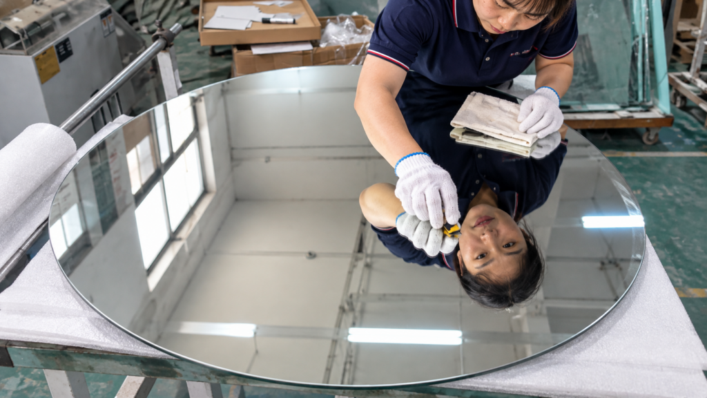 Copper free silver mirror glass quality inspection