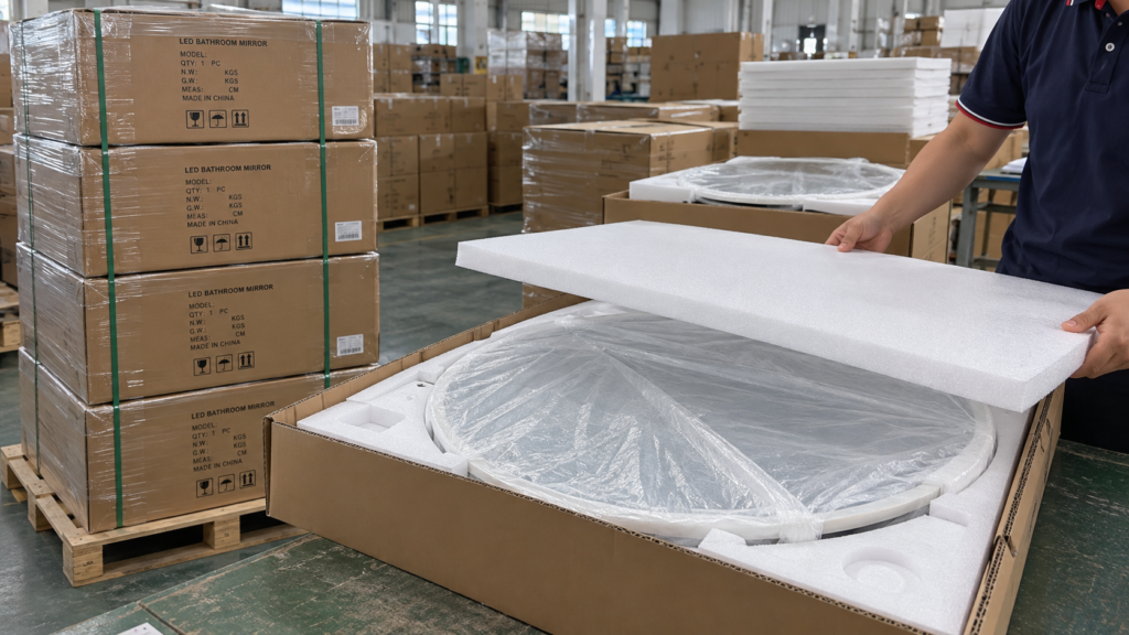 Wholesale bathroom mirror protective export packaging