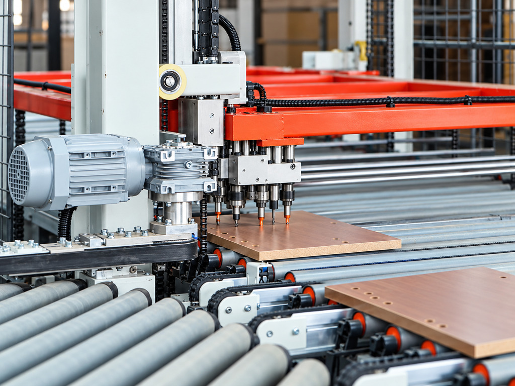 CNC drilling for bathroom cabinet production